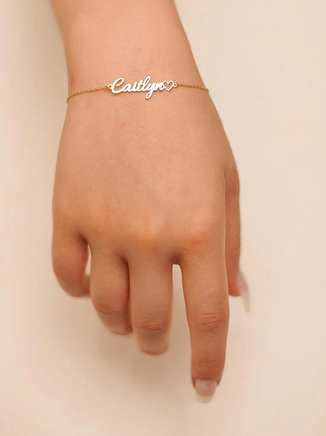 DayOfShe Personalized Name Bracelet or Anklet for Women, Custom Engraved Inspirational Cuff Bangle Infinity Love Gift for Mom