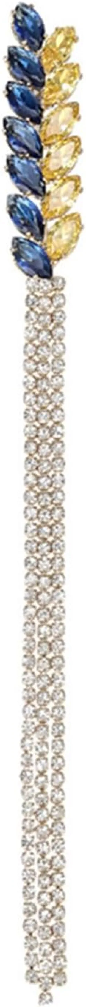 Elegant Wheat Sheaf Brooch Pin Exquisite Wheat Ear Lapel Pin Embellished with Sparkling Stones for Women Girls