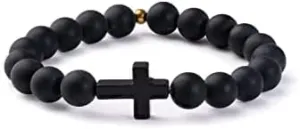 Elevated Faith Classic Black Cross Bracelet