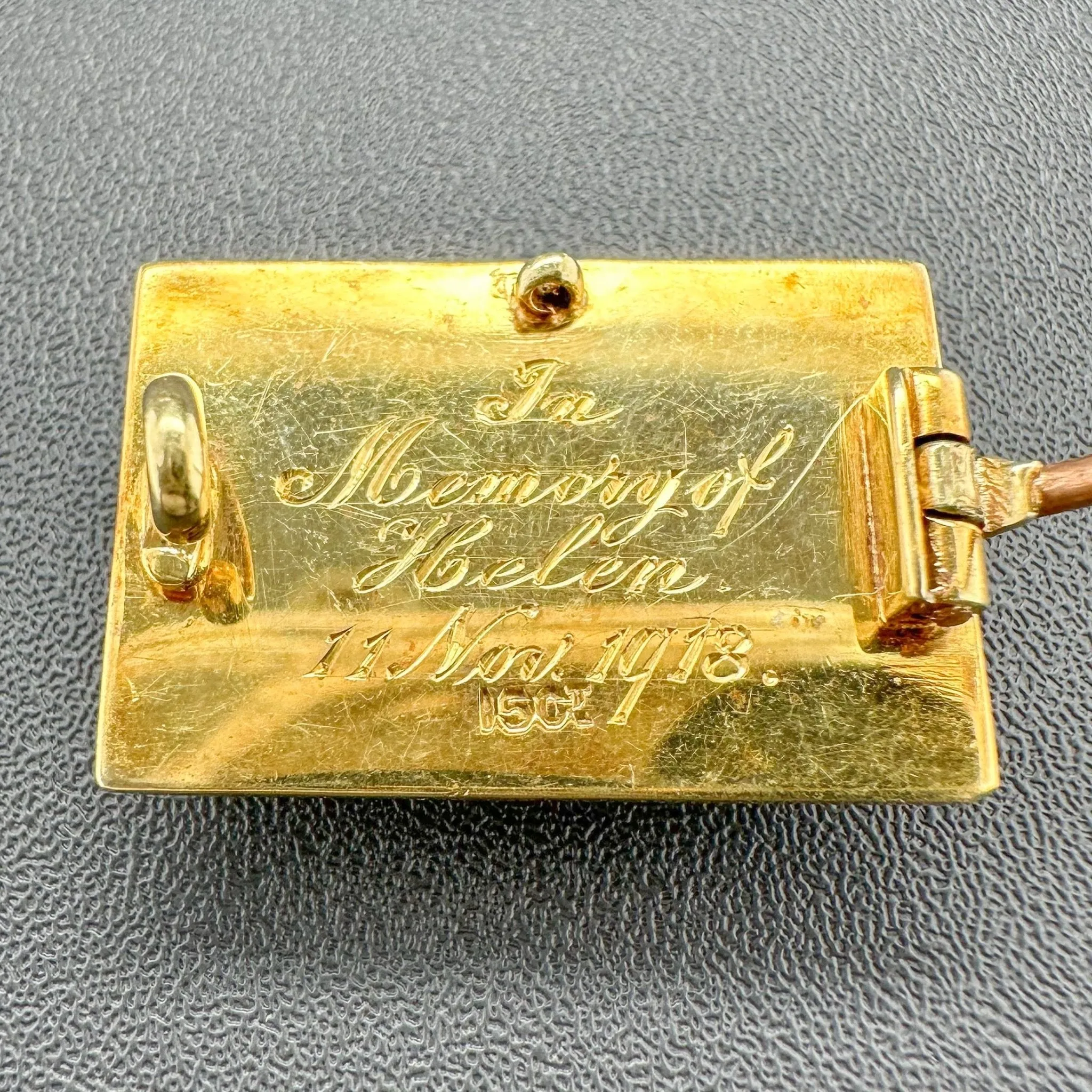 Estate 15K Y Gold Victorian Mourning Pin