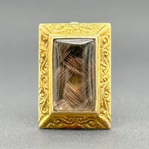 Estate 15K Y Gold Victorian Mourning Pin