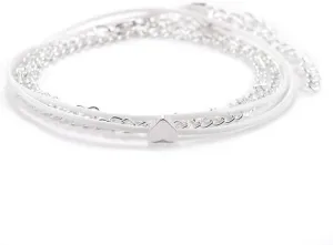 Exquisite Anklet, Multi-Layer Love Heart Charm Anklet Women Summer Sandal Ankle Bracelet Jewelry for Valentines Day Gift
