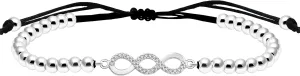 Exquisite Endless Shape Bracelet, Shinning Cubic Zirconia Brass Beaded Stretch Bracelet, Symbol of Infinite Love for Women, Family, Lover or Friends YA4845