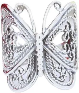 Exquisite Ring Freshing Style Ladies Couple Love Rings,Women Ring Carving Elegant Hypoallergenic Golden Silver Color Retro Butterflies Finger Ring Fashion Jewelry