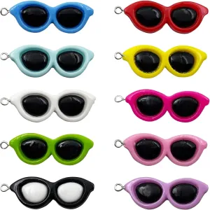 Eyeglasses Jewelry Charms 40 Pcs, Sunglasses Charms,DIY Charm Sunglasses for Earring Necklace Bracelet Keychain Jewelry Craft Making(Colored)