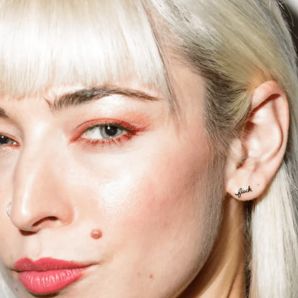 F*ck Stud Earrings in Sterling Silver Plate
