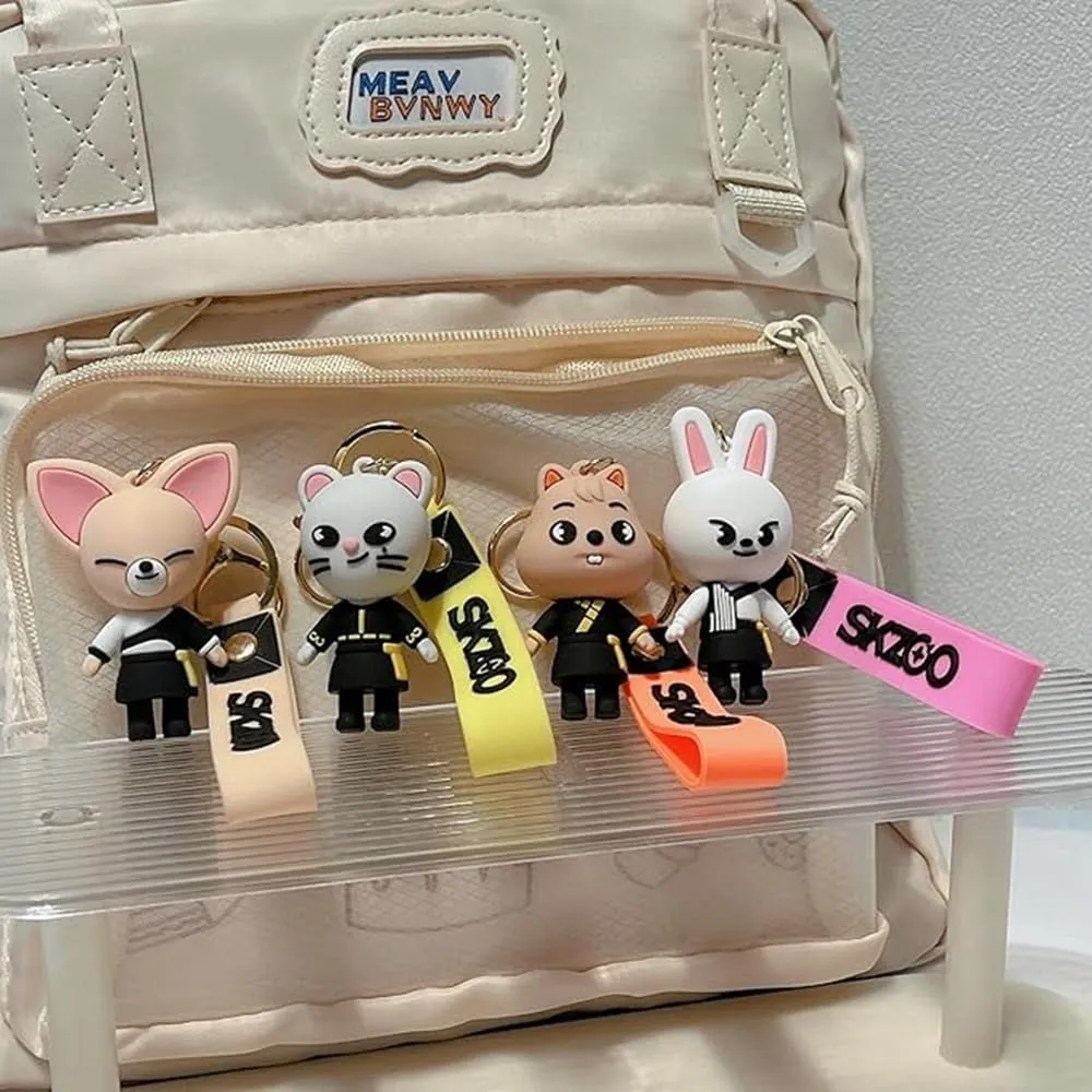 Finifana Skzoo Keychain Stray kids Keychain Cartoon Keyring Schoolbag Accessory