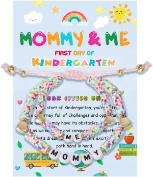 First Day of Kindergarten Bracelet Mommy and Me Kindergarten Bracelets for Boys and Girls Mommy and Me Kindergarten Bracelets Set  Back to School Bracelet Mommy and Me Gift