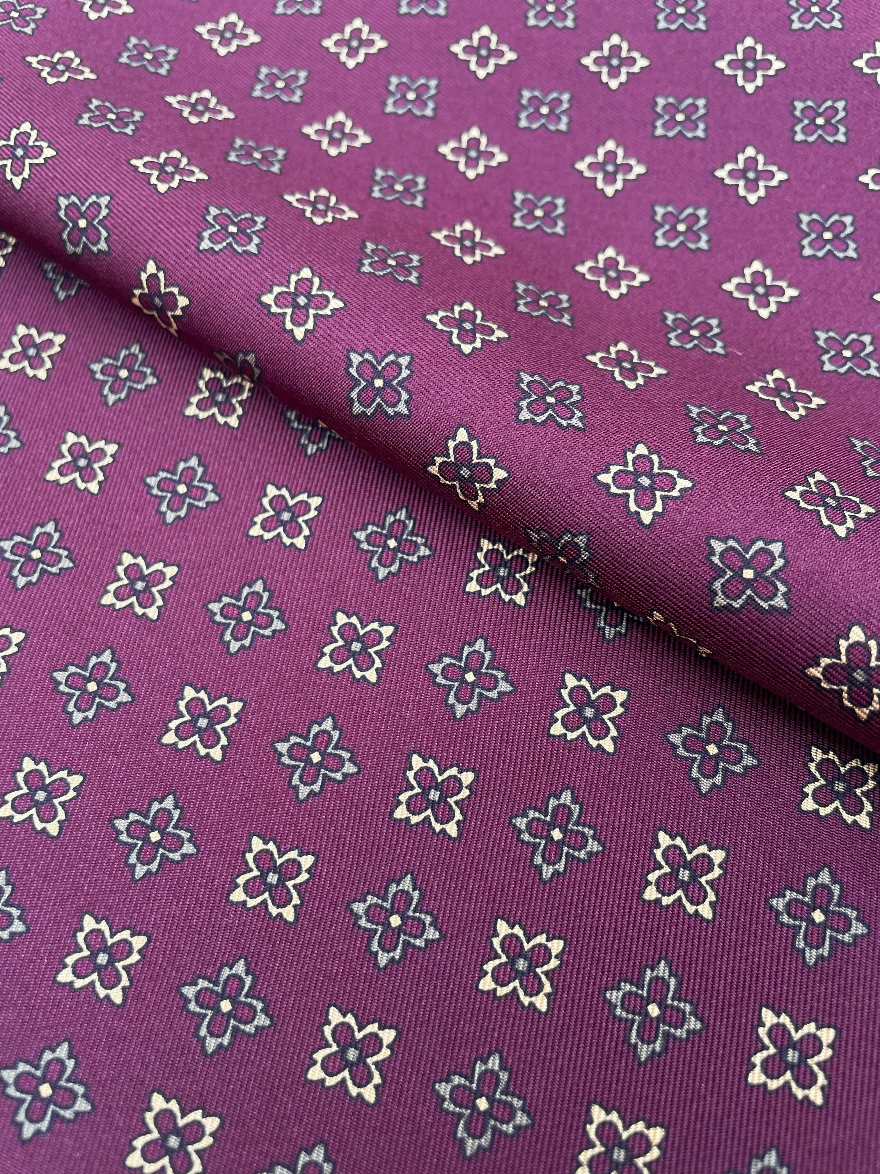 FRESH Flowers Silk Scarf in Bordeaux
