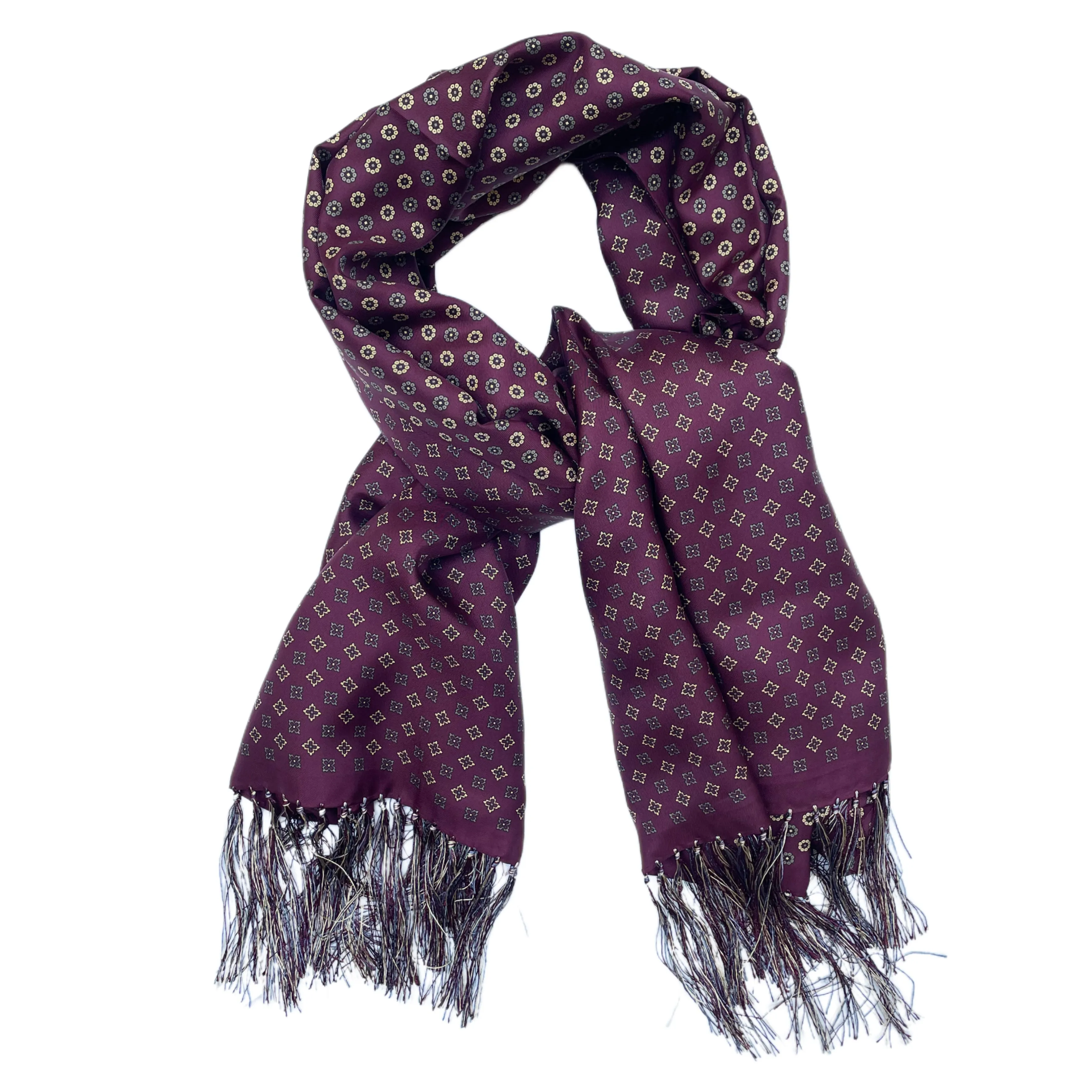 FRESH Flowers Silk Scarf in Bordeaux