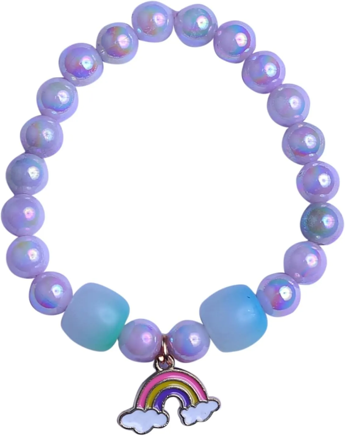 FUTURECLICK Bracelet Beads Bracelet Bangle for Men Women, Beads Bracelets Friendship Couples Gifts, (Blue, Purple)