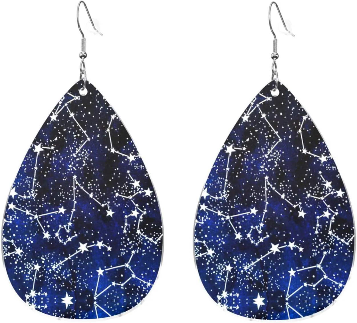 Glow In The Dark Print Drop-Shaped Acrylic Dangle Earrings For Women, Cute Jewelry Valentine'S Day Gifts