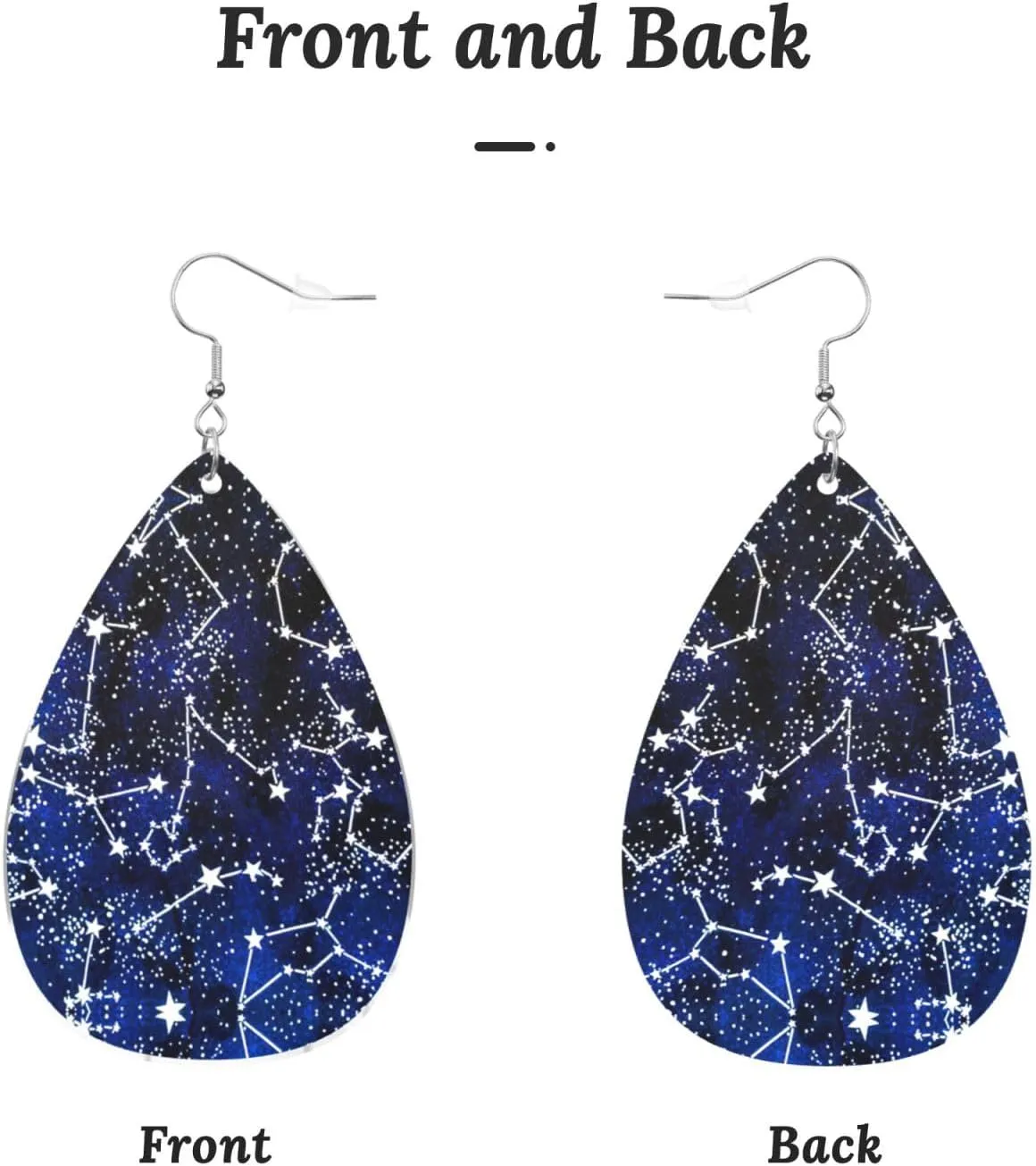 Glow In The Dark Print Drop-Shaped Acrylic Dangle Earrings For Women, Cute Jewelry Valentine'S Day Gifts