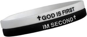 GOD IS FIRST BRACELET,GOD IS FIRST IM SECOND Bracelets, Inspirational Bible Verses Bracelet, Religious Motivational Wristbands Bracelets Gifts for Men Women Teens