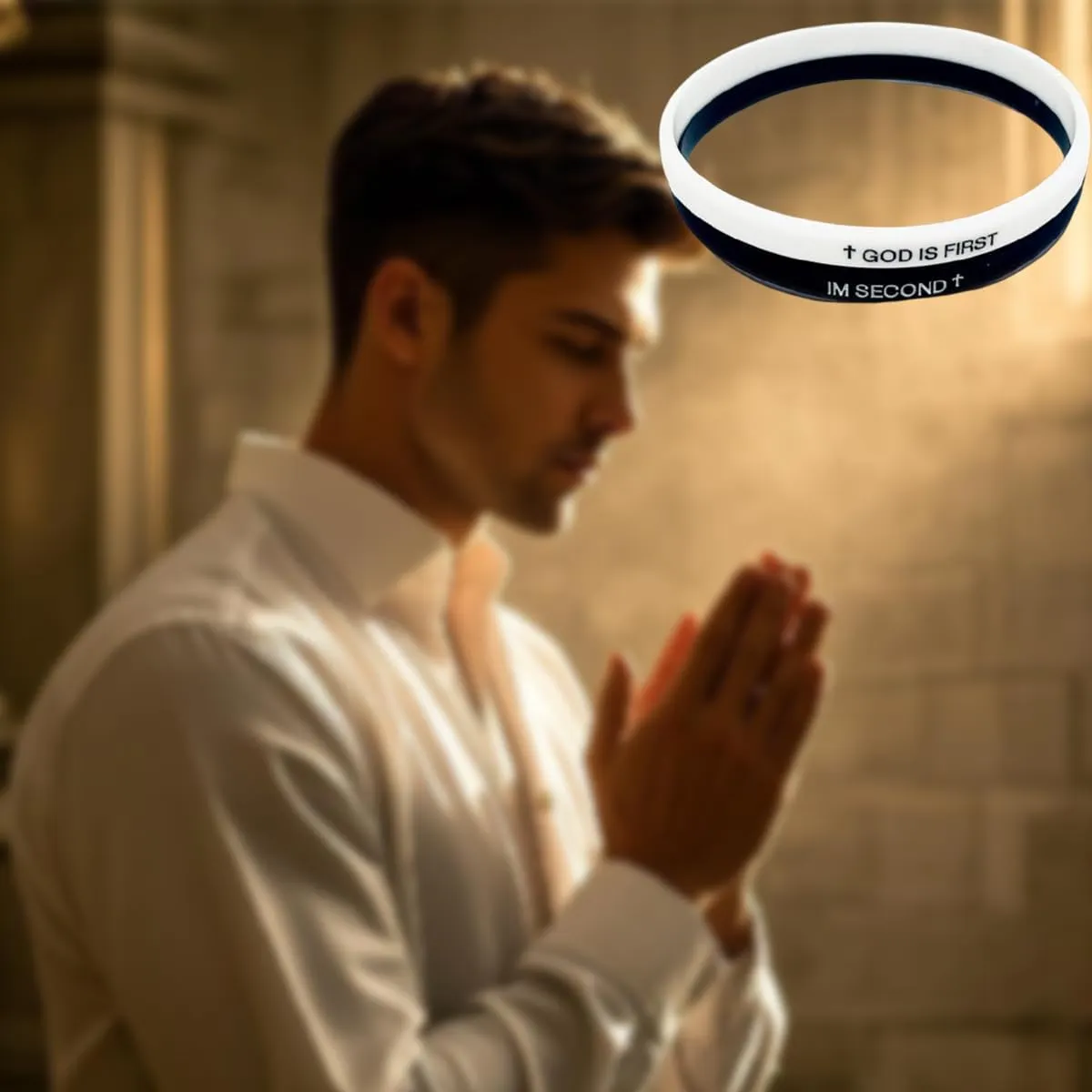 GOD IS FIRST BRACELET,GOD IS FIRST IM SECOND Bracelets, Inspirational Bible Verses Bracelet, Religious Motivational Wristbands Bracelets Gifts for Men Women Teens