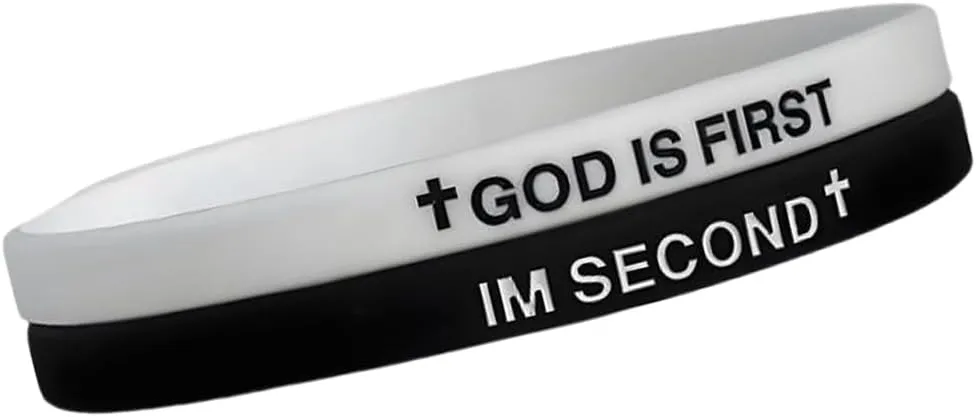 GOD IS FIRST BRACELET,GOD IS FIRST IM SECOND Bracelets, Inspirational Bible Verses Bracelet, Religious Motivational Wristbands Bracelets Gifts for Men Women Teens