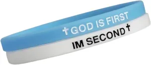 GOD IS FIRST BRACELET,GOD IS FIRST IM SECOND Bracelets, Inspirational Bible Verses Bracelet, Religious Motivational Wristbands Bracelets Gifts for Men Women Teens