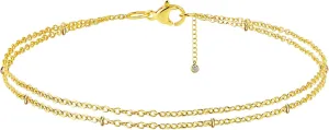 Gold Bracelets for Women Gold Chain Bracelet Sets for Women Girls 14K Gold Plated Dainty Link Paperclip Bracelets