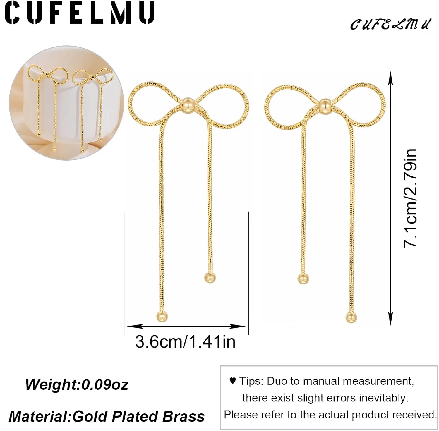 Gold Silver Bow Drop Earrings for Women Long Tassel Chain Bow Earrings Ribbon Bowknot Dangle Earrings Jewelry Gifts
