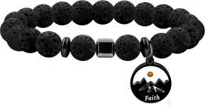 Handmade Natural Stone Faith Mustard Seed Charm Bracelet for Men or Women Christian Religious Inspirational Bracelet Gift Y4107