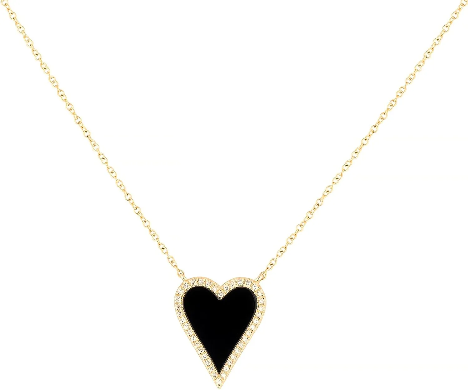 Heart Necklace for Women Trendy Preppy Jewelry Gold Plated Love Heart Pendant, Heart Paperclip Chain Necklace Cute Heart Necklaces Birthday for Women Dainty Jewelry
