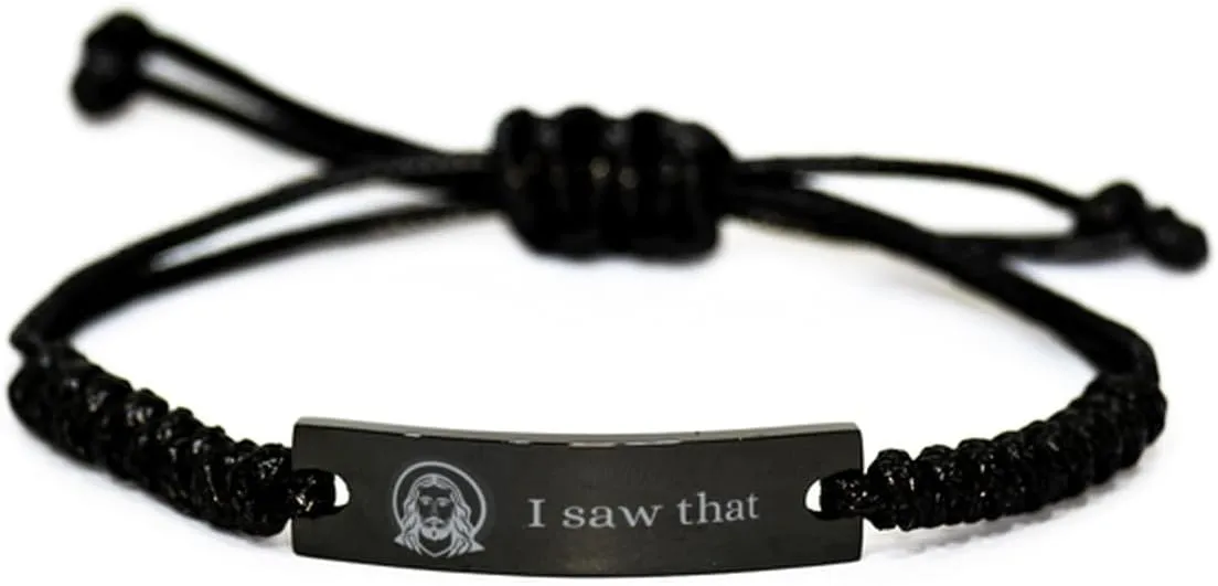 I Saw That Jesus Bracelet,Fuuny jesus bracelet,Prayer Gift,christian bracelets,Christmas,Gift for him her,adult baptism gifts