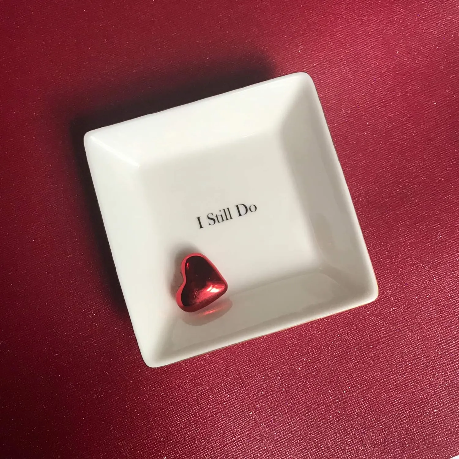 I Still Do Gift for Wife or Husband  Aniversary Gift - Ceramic Jewelry Dish or Ring Holder  Elegant Trinket Tray