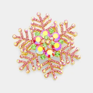 iLLASPARKZ Crystal Rhinestone Snowflake Pin Brooch