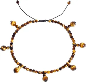 Jewever Natural Crystals and Gemstones Beaded Ankle Bracelets for Women Crystals and Healing Stones Beach Foot Gemstone Yoga Meditation Anti-Anxiety Jewelry