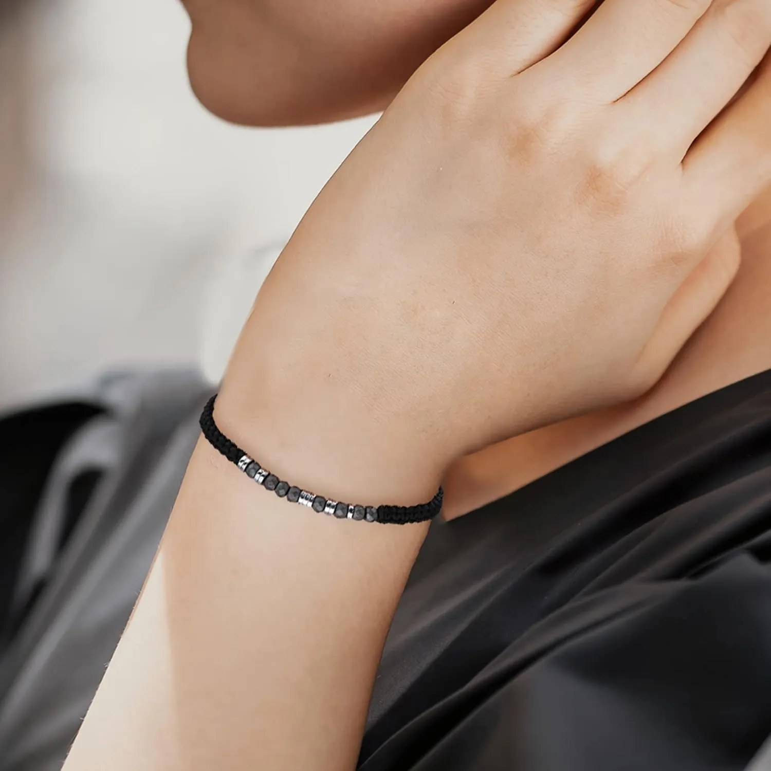 JoycuFF Inspirational Morse Code Bracelets for Women Men Birthday Christmas Gifts for Daughter Mom Dad Sister Aunt Boys Jewelry Encouragement Adjustable Beaded Wrap Bracelet