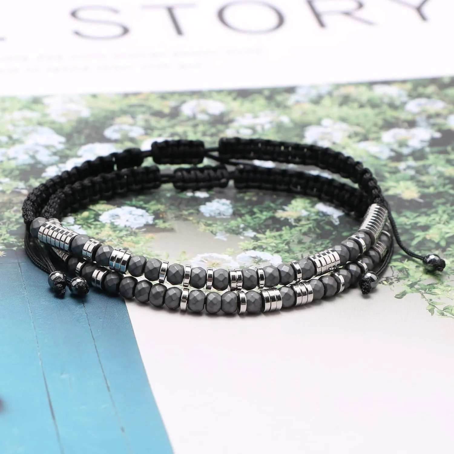 JoycuFF Inspirational Morse Code Bracelets for Women Men Birthday Christmas Gifts for Daughter Mom Dad Sister Aunt Boys Jewelry Encouragement Adjustable Beaded Wrap Bracelet