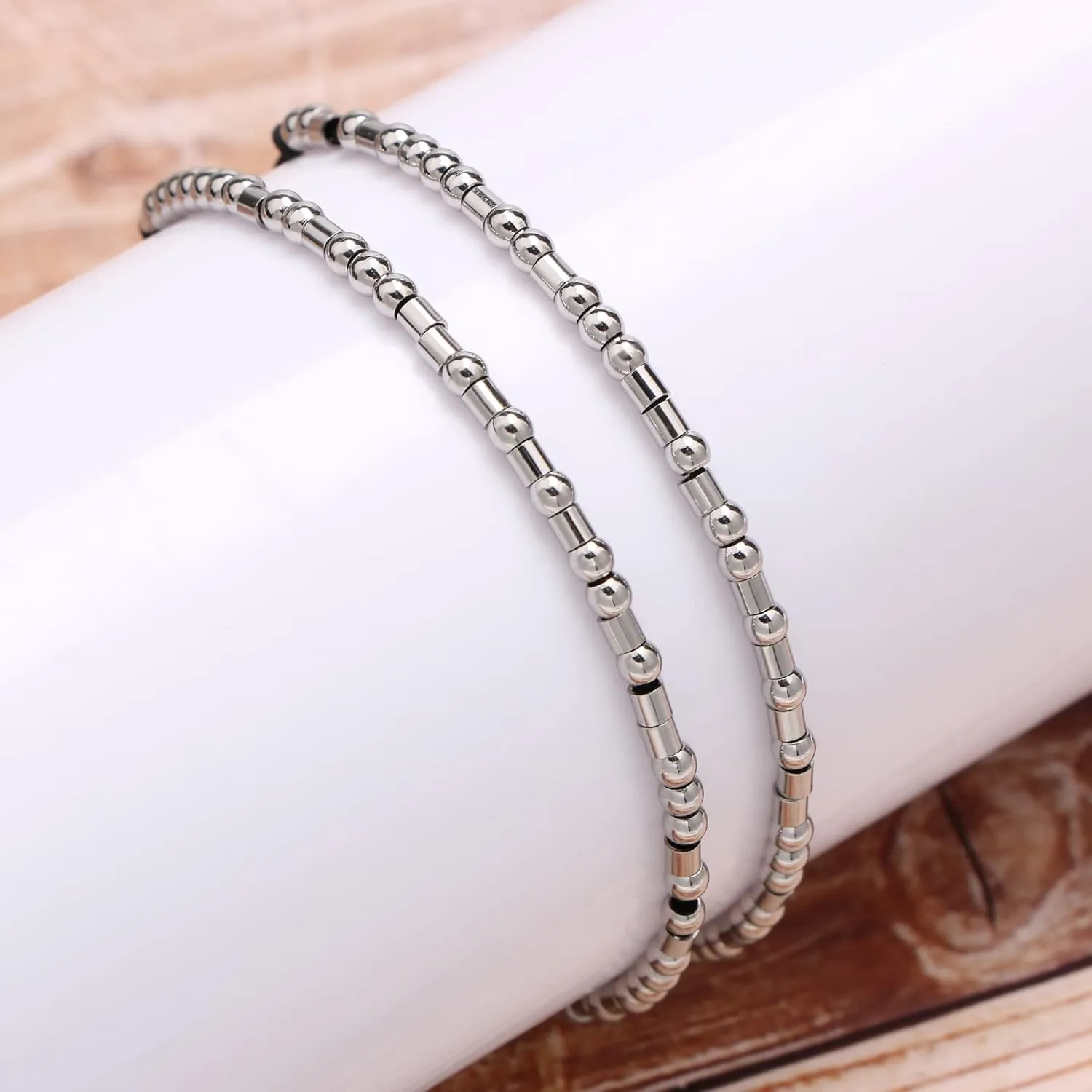JoycuFF Inspirational Morse Code Bracelets for Women Men Birthday Christmas Gifts for Daughter Mom Dad Sister Aunt Boys Jewelry Encouragement Adjustable Beaded Wrap Bracelet