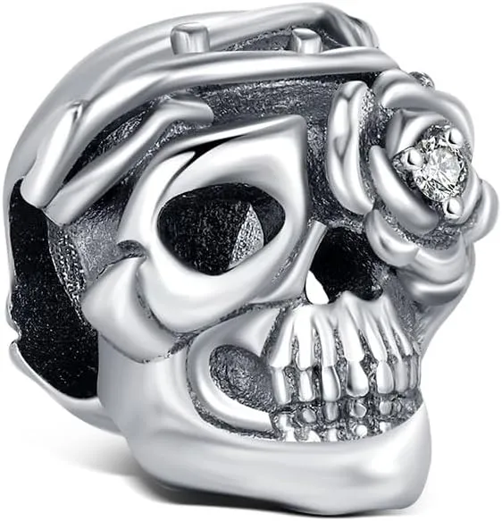 KEQ Halloween Night Dangle Charms for Bracelet 925 Sterling Silver Horror Halloween Bead Charms For Women Bracelet Necklace Earring Keychain DIY Party Jewelry