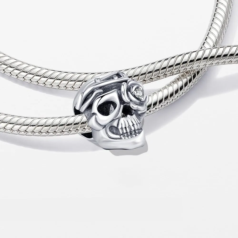 KEQ Halloween Night Dangle Charms for Bracelet 925 Sterling Silver Horror Halloween Bead Charms For Women Bracelet Necklace Earring Keychain DIY Party Jewelry