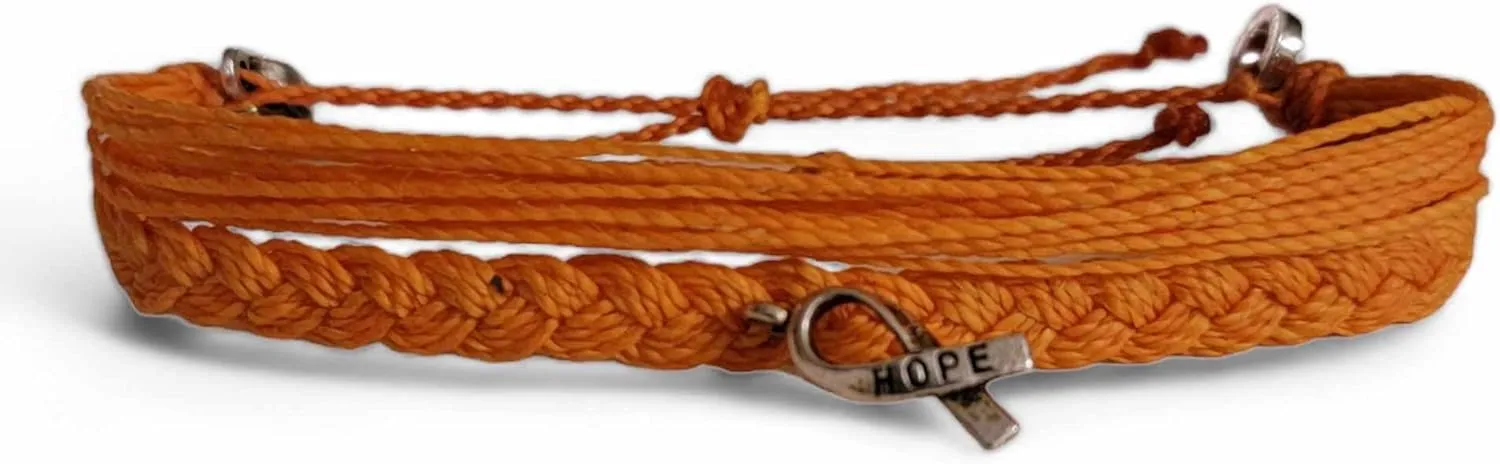 Kidney Cancer Awareness Bracelets, In Support of Loved Ones Battling Cancer, Fund Raising, Friendship Bracelets, Gift for her, Gift for him, Fits All, fund raising for a cause.