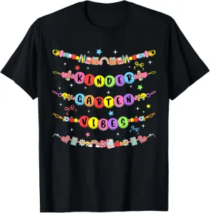 Kindergarten Vibes Friendship Bracelets Back To School T-Shirt