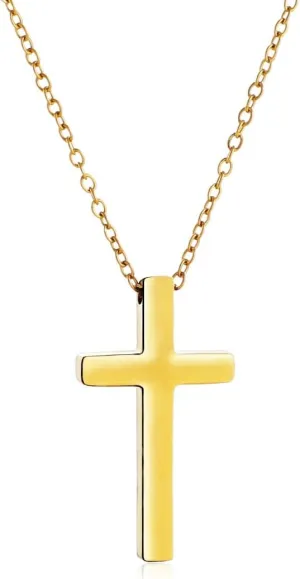 KOMI Gold Cross Pendant Necklace for Woman Safety Needle Necklace Heart Shaped Necklace and Letter Necklace As Gifts for Wife Daughter and Friend