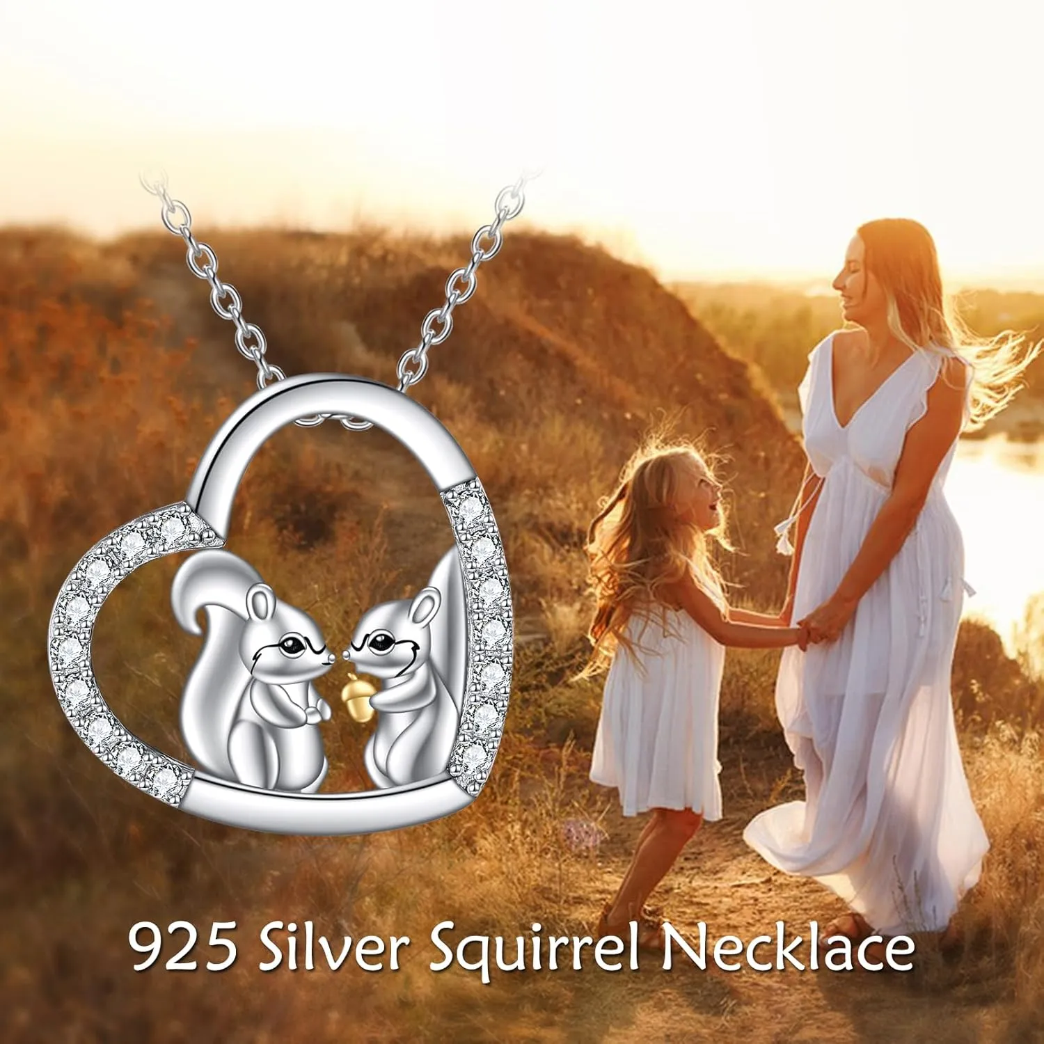 KQF Panda/Horse/Deer/Polar Bear/Owl/Sloth/Hippo/Frog/Sea Lion/Turtle Necklace Sterling Silver Animal Pendant Necklace Jewelry Gifts for Women Girls