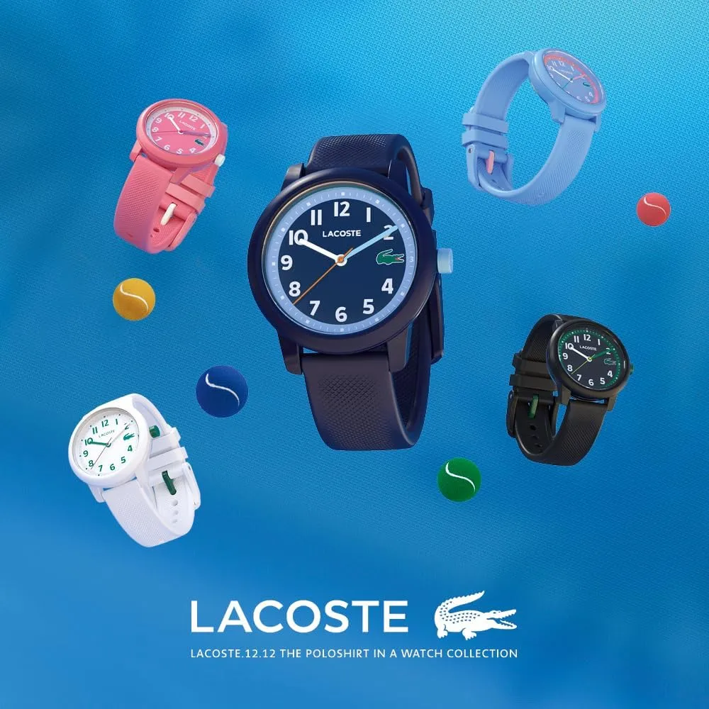 Lacoste L.12.12 Kids' 3H Quartz Watch - Childrens Timepiece - Water Resistant up-to 5ATM/50 Meters - 33MM