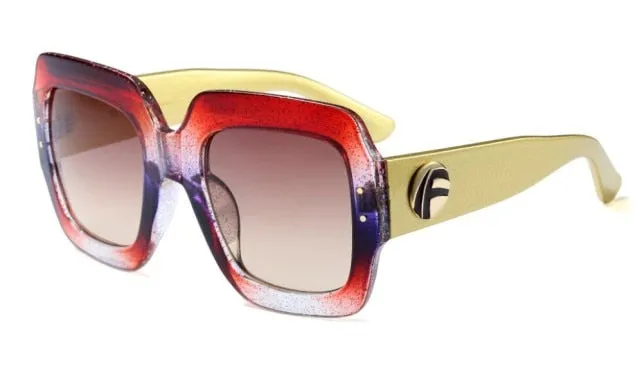 Ladies Ultra Chic Square Designer Sunglasses