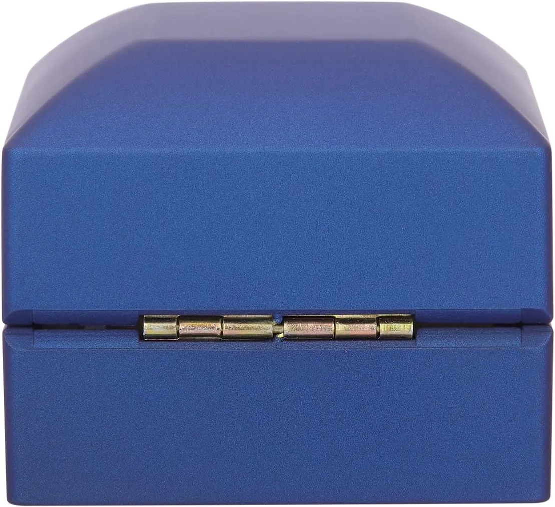 LETURE 2 Pieces Ring Earring Gift Box, Elegant Velvet Ring Case Jewelry Display for Proposal, Engagement, Wedding, Gift (Blue)