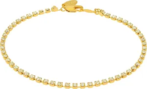 LIFETIME JEWELRY Womens Gold Anklet Iced Out Cubic Zirconia Ankle Bracelet 24k Real Gold Plated