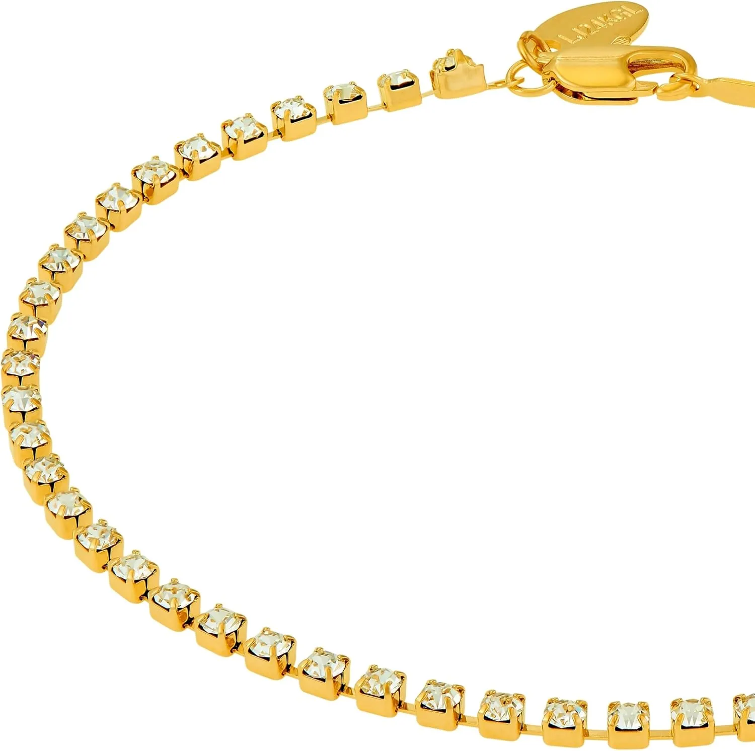 LIFETIME JEWELRY Womens Gold Anklet Iced Out Cubic Zirconia Ankle Bracelet 24k Real Gold Plated