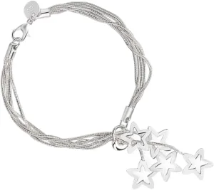 LIFKOME Star Bracelet Friendship Wish Bangle Stylish Stacking Bracelet Graceful and Classic for Women