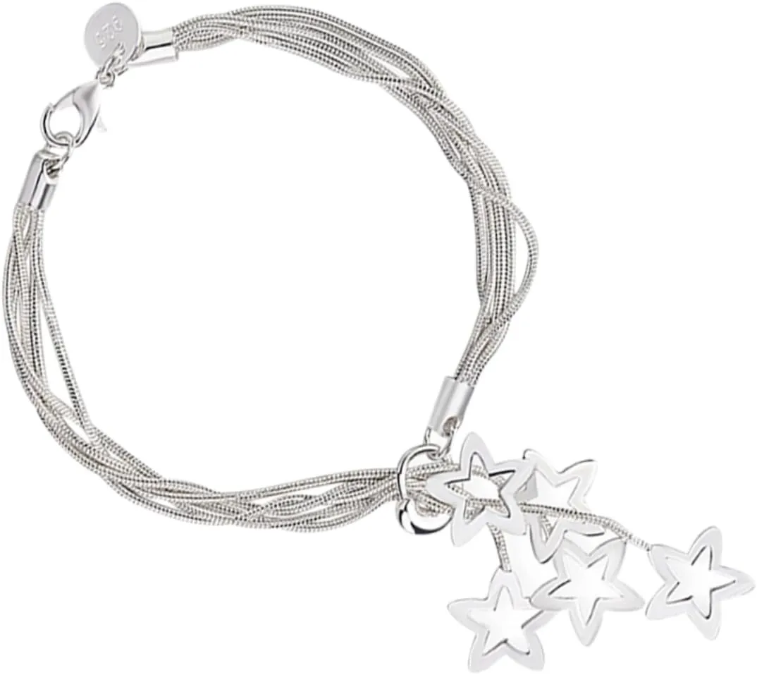 LIFKOME Star Bracelet Friendship Wish Bangle Stylish Stacking Bracelet Graceful and Classic for Women