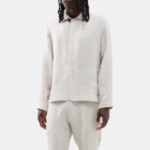 Linen Button Jacket (Beige)