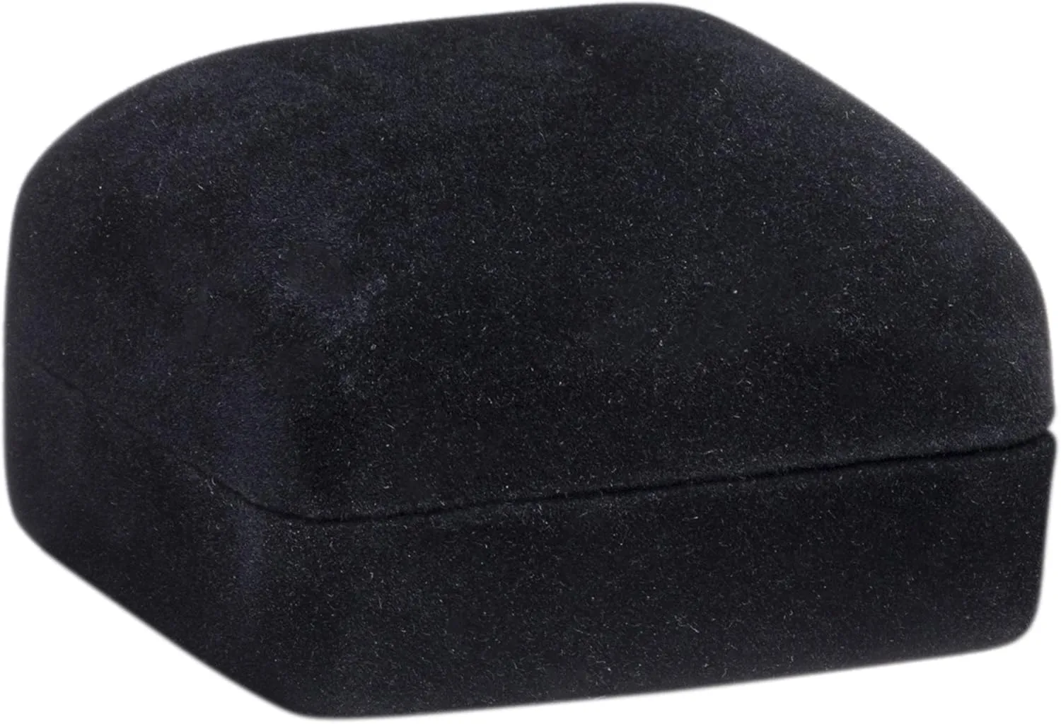 Luxury Rounded-Top Velvet Ring Box - Ring Gift Box for Engagement, Proposal, Wedding Day - Elegant Velour Jewelry Box for Men & Women - Small Ring Case with Satin Inner Top