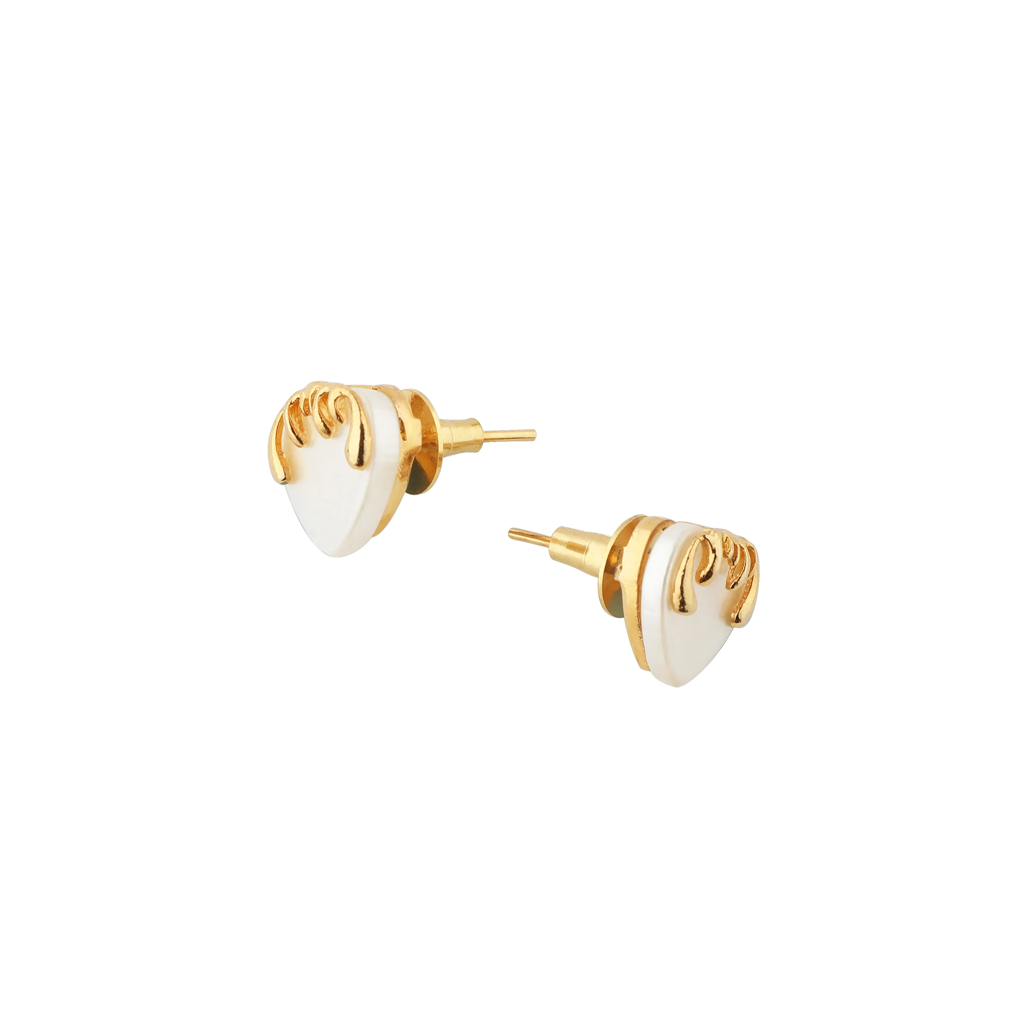 Melting Heart Earrings- Gold