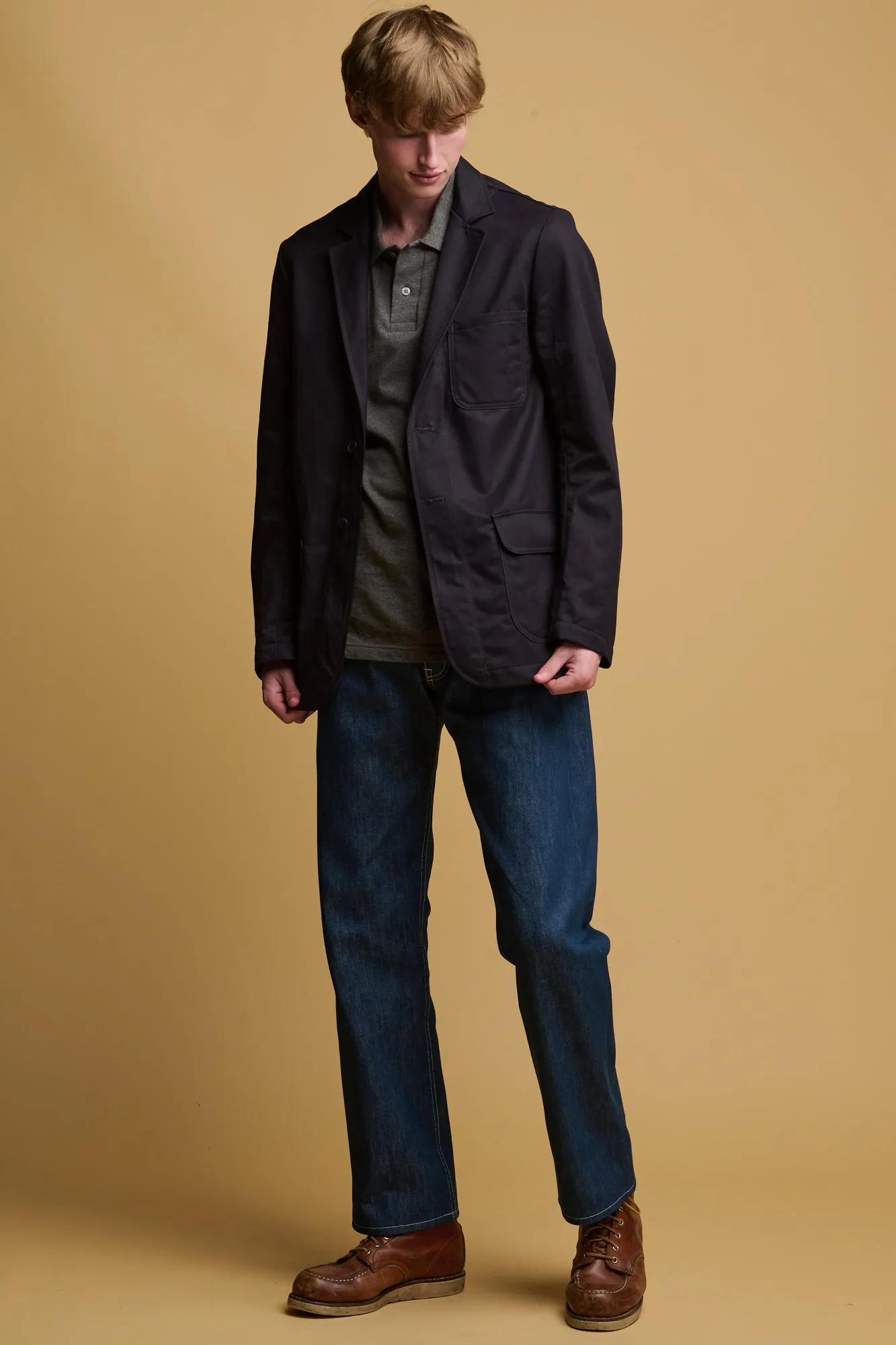 Men's James Single Breasted Blazer - Dark Navy