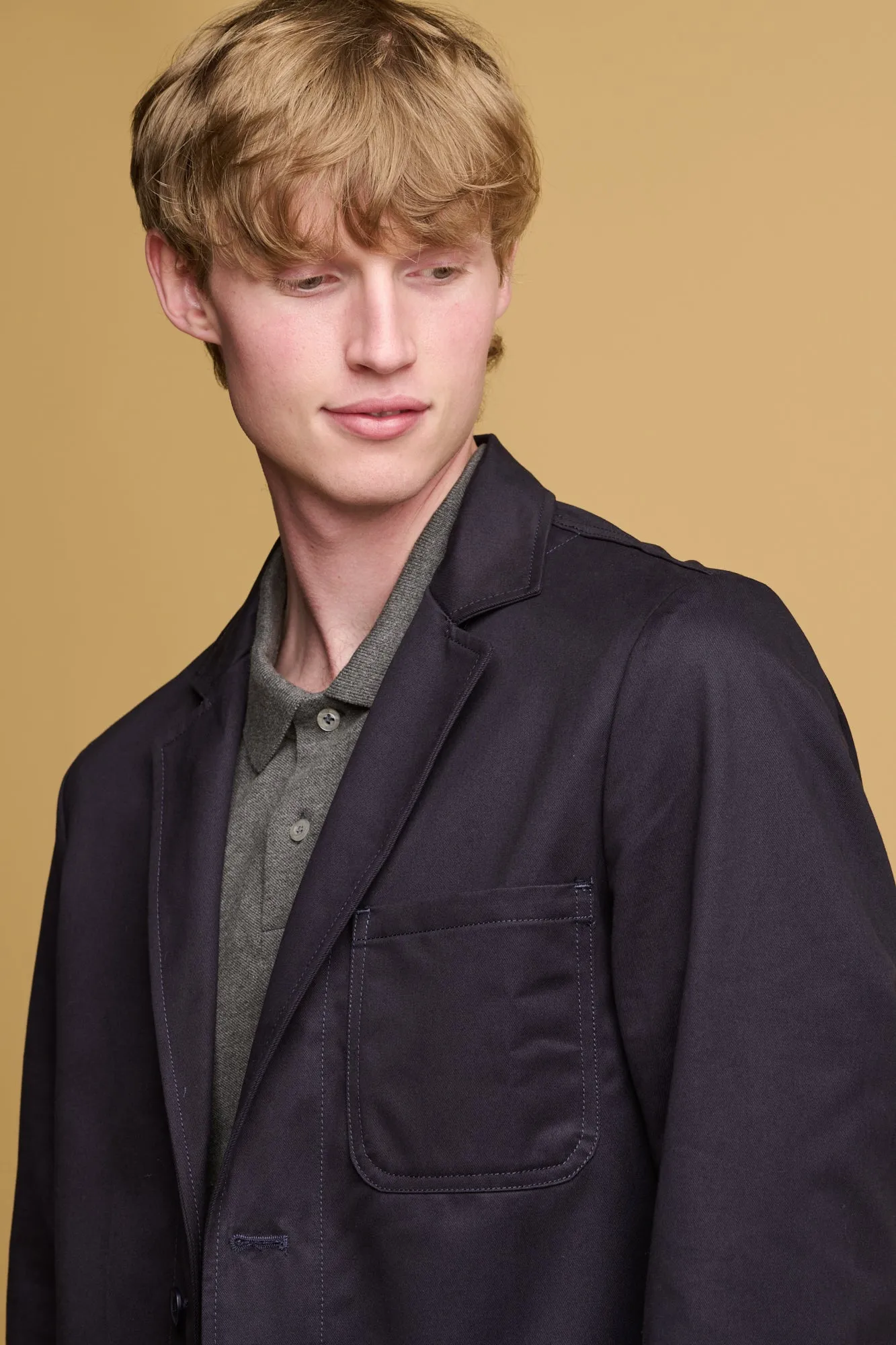 Men's James Single Breasted Blazer - Dark Navy
